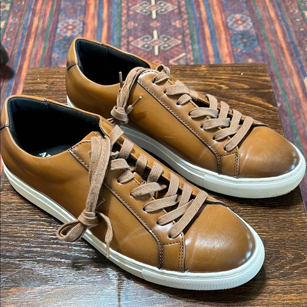 Alfani Brown Leather Men's Sneakers